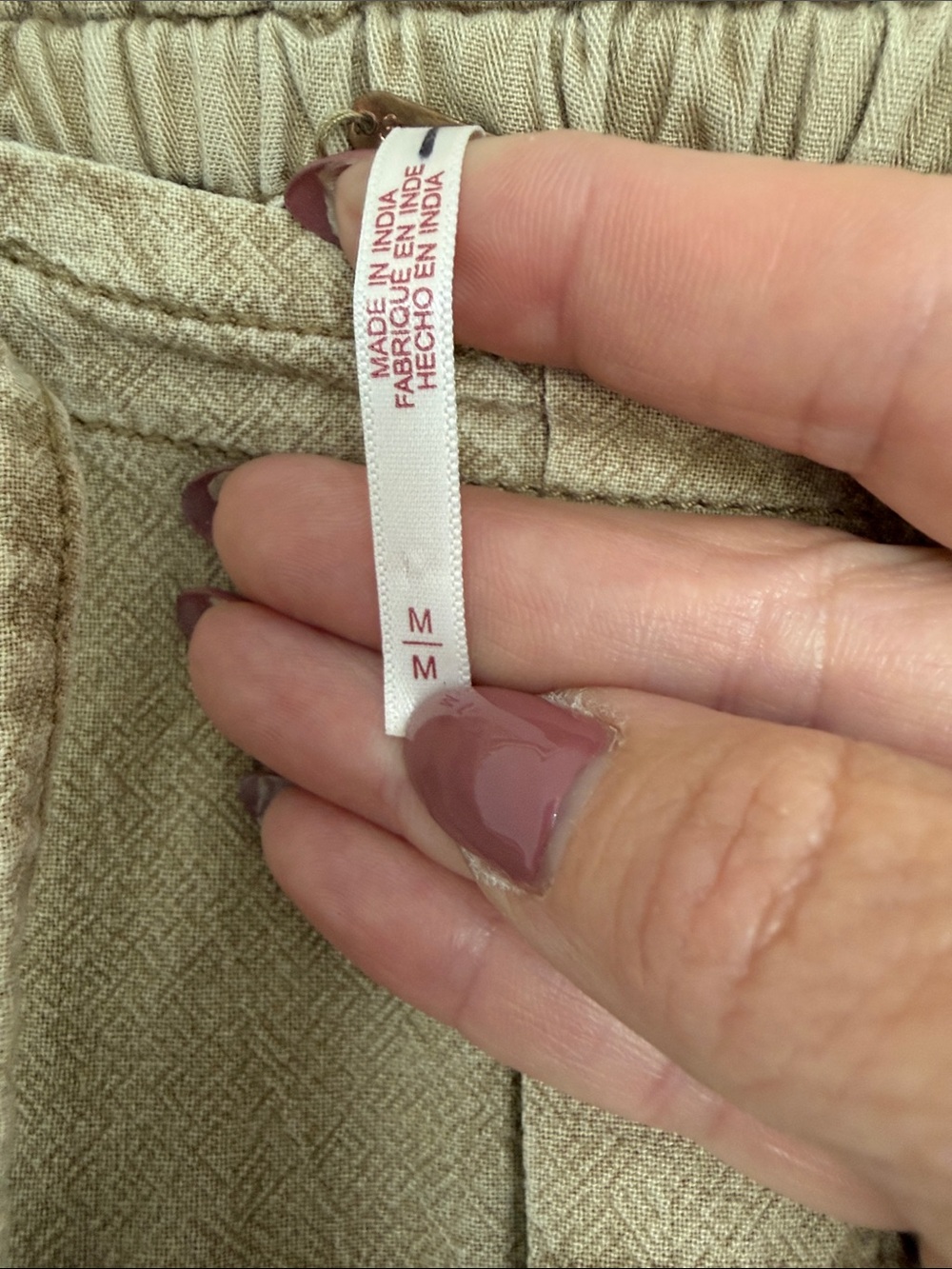 Free People Wide Leg Drawstring Pants in Khaki - Picture 3 of 8